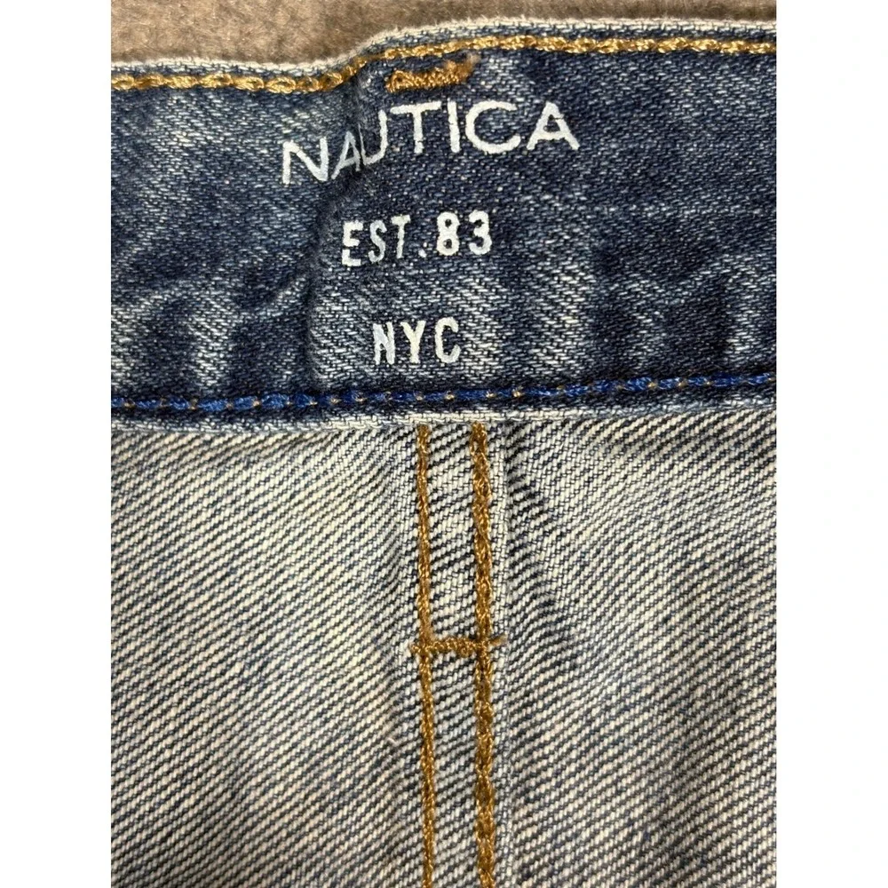 Nautica Mens Relaxed Fit Jeans Medium Wash Blue Denim 36x30‎ Straight Leg